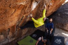 Bouldering in Hueco Tanks on 03/09/2019 with Blue Lizard Climbing and Yoga

Filename: SRM_20190309_1247360.jpg
Aperture: f/5.6
Shutter Speed: 1/250
Body: Canon EOS-1D Mark II
Lens: Canon EF 16-35mm f/2.8 L