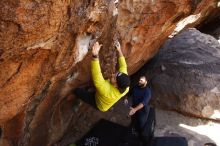 Bouldering in Hueco Tanks on 03/09/2019 with Blue Lizard Climbing and Yoga

Filename: SRM_20190309_1247430.jpg
Aperture: f/5.6
Shutter Speed: 1/320
Body: Canon EOS-1D Mark II
Lens: Canon EF 16-35mm f/2.8 L