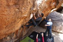 Bouldering in Hueco Tanks on 03/09/2019 with Blue Lizard Climbing and Yoga

Filename: SRM_20190309_1249290.jpg
Aperture: f/5.6
Shutter Speed: 1/200
Body: Canon EOS-1D Mark II
Lens: Canon EF 16-35mm f/2.8 L