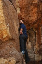 Bouldering in Hueco Tanks on 03/09/2019 with Blue Lizard Climbing and Yoga

Filename: SRM_20190309_1311350.jpg
Aperture: f/5.6
Shutter Speed: 1/400
Body: Canon EOS-1D Mark II
Lens: Canon EF 16-35mm f/2.8 L