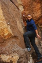 Bouldering in Hueco Tanks on 03/09/2019 with Blue Lizard Climbing and Yoga

Filename: SRM_20190309_1312500.jpg
Aperture: f/5.6
Shutter Speed: 1/320
Body: Canon EOS-1D Mark II
Lens: Canon EF 16-35mm f/2.8 L