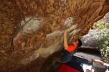 Bouldering in Hueco Tanks on 03/09/2019 with Blue Lizard Climbing and Yoga

Filename: SRM_20190309_1332140.jpg
Aperture: f/5.6
Shutter Speed: 1/200
Body: Canon EOS-1D Mark II
Lens: Canon EF 16-35mm f/2.8 L