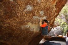 Bouldering in Hueco Tanks on 03/09/2019 with Blue Lizard Climbing and Yoga

Filename: SRM_20190309_1334240.jpg
Aperture: f/5.6
Shutter Speed: 1/200
Body: Canon EOS-1D Mark II
Lens: Canon EF 16-35mm f/2.8 L