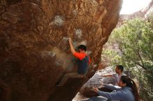 Bouldering in Hueco Tanks on 03/09/2019 with Blue Lizard Climbing and Yoga

Filename: SRM_20190309_1346240.jpg
Aperture: f/5.6
Shutter Speed: 1/250
Body: Canon EOS-1D Mark II
Lens: Canon EF 16-35mm f/2.8 L