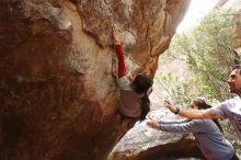 Bouldering in Hueco Tanks on 03/09/2019 with Blue Lizard Climbing and Yoga

Filename: SRM_20190309_1404390.jpg
Aperture: f/5.6
Shutter Speed: 1/125
Body: Canon EOS-1D Mark II
Lens: Canon EF 16-35mm f/2.8 L