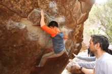 Bouldering in Hueco Tanks on 03/09/2019 with Blue Lizard Climbing and Yoga

Filename: SRM_20190309_1406180.jpg
Aperture: f/5.6
Shutter Speed: 1/100
Body: Canon EOS-1D Mark II
Lens: Canon EF 16-35mm f/2.8 L