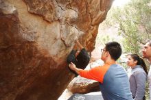 Bouldering in Hueco Tanks on 03/09/2019 with Blue Lizard Climbing and Yoga

Filename: SRM_20190309_1407220.jpg
Aperture: f/5.6
Shutter Speed: 1/100
Body: Canon EOS-1D Mark II
Lens: Canon EF 16-35mm f/2.8 L