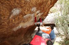 Bouldering in Hueco Tanks on 03/09/2019 with Blue Lizard Climbing and Yoga

Filename: SRM_20190309_1418330.jpg
Aperture: f/5.6
Shutter Speed: 1/200
Body: Canon EOS-1D Mark II
Lens: Canon EF 16-35mm f/2.8 L