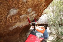 Bouldering in Hueco Tanks on 03/09/2019 with Blue Lizard Climbing and Yoga

Filename: SRM_20190309_1418331.jpg
Aperture: f/5.6
Shutter Speed: 1/200
Body: Canon EOS-1D Mark II
Lens: Canon EF 16-35mm f/2.8 L