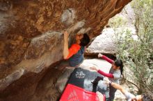 Bouldering in Hueco Tanks on 03/09/2019 with Blue Lizard Climbing and Yoga

Filename: SRM_20190309_1420050.jpg
Aperture: f/4.5
Shutter Speed: 1/320
Body: Canon EOS-1D Mark II
Lens: Canon EF 16-35mm f/2.8 L