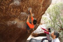 Bouldering in Hueco Tanks on 03/09/2019 with Blue Lizard Climbing and Yoga

Filename: SRM_20190309_1422510.jpg
Aperture: f/4.5
Shutter Speed: 1/320
Body: Canon EOS-1D Mark II
Lens: Canon EF 16-35mm f/2.8 L