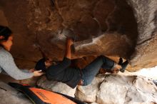 Bouldering in Hueco Tanks on 03/09/2019 with Blue Lizard Climbing and Yoga

Filename: SRM_20190309_1528500.jpg
Aperture: f/5.6
Shutter Speed: 1/250
Body: Canon EOS-1D Mark II
Lens: Canon EF 16-35mm f/2.8 L