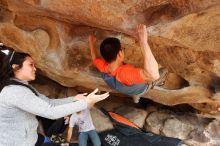Bouldering in Hueco Tanks on 03/09/2019 with Blue Lizard Climbing and Yoga

Filename: SRM_20190309_1533130.jpg
Aperture: f/5.6
Shutter Speed: 1/250
Body: Canon EOS-1D Mark II
Lens: Canon EF 16-35mm f/2.8 L