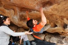 Bouldering in Hueco Tanks on 03/09/2019 with Blue Lizard Climbing and Yoga

Filename: SRM_20190309_1533150.jpg
Aperture: f/5.6
Shutter Speed: 1/250
Body: Canon EOS-1D Mark II
Lens: Canon EF 16-35mm f/2.8 L