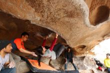 Bouldering in Hueco Tanks on 03/09/2019 with Blue Lizard Climbing and Yoga

Filename: SRM_20190309_1535580.jpg
Aperture: f/5.6
Shutter Speed: 1/250
Body: Canon EOS-1D Mark II
Lens: Canon EF 16-35mm f/2.8 L