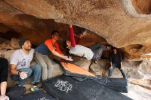 Bouldering in Hueco Tanks on 03/09/2019 with Blue Lizard Climbing and Yoga

Filename: SRM_20190309_1536050.jpg
Aperture: f/5.6
Shutter Speed: 1/250
Body: Canon EOS-1D Mark II
Lens: Canon EF 16-35mm f/2.8 L