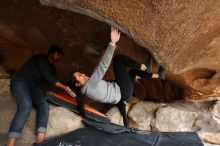 Bouldering in Hueco Tanks on 03/09/2019 with Blue Lizard Climbing and Yoga

Filename: SRM_20190309_1538590.jpg
Aperture: f/5.6
Shutter Speed: 1/250
Body: Canon EOS-1D Mark II
Lens: Canon EF 16-35mm f/2.8 L