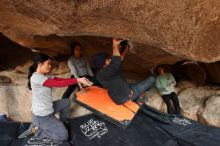 Bouldering in Hueco Tanks on 03/09/2019 with Blue Lizard Climbing and Yoga

Filename: SRM_20190309_1543380.jpg
Aperture: f/5.6
Shutter Speed: 1/250
Body: Canon EOS-1D Mark II
Lens: Canon EF 16-35mm f/2.8 L