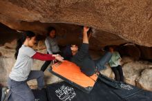 Bouldering in Hueco Tanks on 03/09/2019 with Blue Lizard Climbing and Yoga

Filename: SRM_20190309_1543390.jpg
Aperture: f/5.6
Shutter Speed: 1/250
Body: Canon EOS-1D Mark II
Lens: Canon EF 16-35mm f/2.8 L
