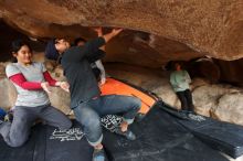 Bouldering in Hueco Tanks on 03/09/2019 with Blue Lizard Climbing and Yoga

Filename: SRM_20190309_1543541.jpg
Aperture: f/5.6
Shutter Speed: 1/250
Body: Canon EOS-1D Mark II
Lens: Canon EF 16-35mm f/2.8 L