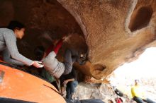 Bouldering in Hueco Tanks on 03/09/2019 with Blue Lizard Climbing and Yoga

Filename: SRM_20190309_1544570.jpg
Aperture: f/5.6
Shutter Speed: 1/250
Body: Canon EOS-1D Mark II
Lens: Canon EF 16-35mm f/2.8 L