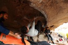Bouldering in Hueco Tanks on 03/09/2019 with Blue Lizard Climbing and Yoga

Filename: SRM_20190309_1547430.jpg
Aperture: f/5.6
Shutter Speed: 1/250
Body: Canon EOS-1D Mark II
Lens: Canon EF 16-35mm f/2.8 L