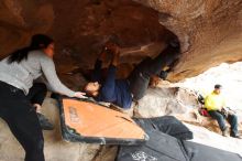 Bouldering in Hueco Tanks on 03/09/2019 with Blue Lizard Climbing and Yoga

Filename: SRM_20190309_1551140.jpg
Aperture: f/5.6
Shutter Speed: 1/200
Body: Canon EOS-1D Mark II
Lens: Canon EF 16-35mm f/2.8 L