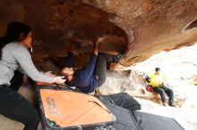 Bouldering in Hueco Tanks on 03/09/2019 with Blue Lizard Climbing and Yoga

Filename: SRM_20190309_1551190.jpg
Aperture: f/5.6
Shutter Speed: 1/200
Body: Canon EOS-1D Mark II
Lens: Canon EF 16-35mm f/2.8 L