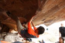 Bouldering in Hueco Tanks on 03/09/2019 with Blue Lizard Climbing and Yoga

Filename: SRM_20190309_1554200.jpg
Aperture: f/5.6
Shutter Speed: 1/200
Body: Canon EOS-1D Mark II
Lens: Canon EF 16-35mm f/2.8 L