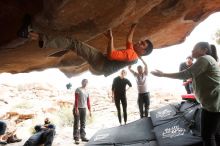 Bouldering in Hueco Tanks on 03/09/2019 with Blue Lizard Climbing and Yoga

Filename: SRM_20190309_1554450.jpg
Aperture: f/5.6
Shutter Speed: 1/200
Body: Canon EOS-1D Mark II
Lens: Canon EF 16-35mm f/2.8 L
