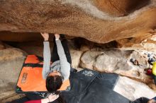 Bouldering in Hueco Tanks on 03/09/2019 with Blue Lizard Climbing and Yoga

Filename: SRM_20190309_1604190.jpg
Aperture: f/5.6
Shutter Speed: 1/160
Body: Canon EOS-1D Mark II
Lens: Canon EF 16-35mm f/2.8 L