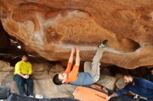 Bouldering in Hueco Tanks on 03/09/2019 with Blue Lizard Climbing and Yoga

Filename: SRM_20190309_1612130.jpg
Aperture: f/5.6
Shutter Speed: 1/160
Body: Canon EOS-1D Mark II
Lens: Canon EF 16-35mm f/2.8 L