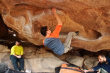 Bouldering in Hueco Tanks on 03/09/2019 with Blue Lizard Climbing and Yoga

Filename: SRM_20190309_1612140.jpg
Aperture: f/5.6
Shutter Speed: 1/160
Body: Canon EOS-1D Mark II
Lens: Canon EF 16-35mm f/2.8 L