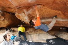 Bouldering in Hueco Tanks on 03/09/2019 with Blue Lizard Climbing and Yoga

Filename: SRM_20190309_1612190.jpg
Aperture: f/5.6
Shutter Speed: 1/160
Body: Canon EOS-1D Mark II
Lens: Canon EF 16-35mm f/2.8 L