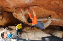 Bouldering in Hueco Tanks on 03/09/2019 with Blue Lizard Climbing and Yoga

Filename: SRM_20190309_1612200.jpg
Aperture: f/5.6
Shutter Speed: 1/160
Body: Canon EOS-1D Mark II
Lens: Canon EF 16-35mm f/2.8 L