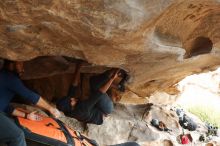 Bouldering in Hueco Tanks on 03/09/2019 with Blue Lizard Climbing and Yoga

Filename: SRM_20190309_1625150.jpg
Aperture: f/3.5
Shutter Speed: 1/250
Body: Canon EOS-1D Mark II
Lens: Canon EF 50mm f/1.8 II