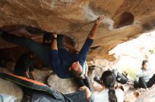 Bouldering in Hueco Tanks on 03/09/2019 with Blue Lizard Climbing and Yoga

Filename: SRM_20190309_1627350.jpg
Aperture: f/3.5
Shutter Speed: 1/250
Body: Canon EOS-1D Mark II
Lens: Canon EF 50mm f/1.8 II