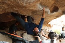 Bouldering in Hueco Tanks on 03/09/2019 with Blue Lizard Climbing and Yoga

Filename: SRM_20190309_1627351.jpg
Aperture: f/3.5
Shutter Speed: 1/250
Body: Canon EOS-1D Mark II
Lens: Canon EF 50mm f/1.8 II