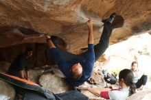 Bouldering in Hueco Tanks on 03/09/2019 with Blue Lizard Climbing and Yoga

Filename: SRM_20190309_1627390.jpg
Aperture: f/3.5
Shutter Speed: 1/250
Body: Canon EOS-1D Mark II
Lens: Canon EF 50mm f/1.8 II