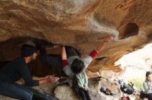 Bouldering in Hueco Tanks on 03/09/2019 with Blue Lizard Climbing and Yoga

Filename: SRM_20190309_1629260.jpg
Aperture: f/3.5
Shutter Speed: 1/250
Body: Canon EOS-1D Mark II
Lens: Canon EF 50mm f/1.8 II