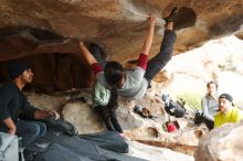 Bouldering in Hueco Tanks on 03/09/2019 with Blue Lizard Climbing and Yoga

Filename: SRM_20190309_1629310.jpg
Aperture: f/3.5
Shutter Speed: 1/250
Body: Canon EOS-1D Mark II
Lens: Canon EF 50mm f/1.8 II