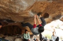 Bouldering in Hueco Tanks on 03/09/2019 with Blue Lizard Climbing and Yoga

Filename: SRM_20190309_1629420.jpg
Aperture: f/3.5
Shutter Speed: 1/250
Body: Canon EOS-1D Mark II
Lens: Canon EF 50mm f/1.8 II