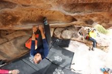 Bouldering in Hueco Tanks on 03/09/2019 with Blue Lizard Climbing and Yoga

Filename: SRM_20190309_1651010.jpg
Aperture: f/5.6
Shutter Speed: 1/200
Body: Canon EOS-1D Mark II
Lens: Canon EF 16-35mm f/2.8 L