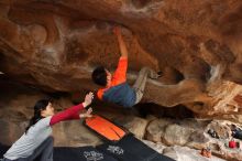 Bouldering in Hueco Tanks on 03/09/2019 with Blue Lizard Climbing and Yoga

Filename: SRM_20190309_1656550.jpg
Aperture: f/5.6
Shutter Speed: 1/250
Body: Canon EOS-1D Mark II
Lens: Canon EF 16-35mm f/2.8 L