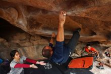Bouldering in Hueco Tanks on 03/09/2019 with Blue Lizard Climbing and Yoga

Filename: SRM_20190309_1658420.jpg
Aperture: f/5.6
Shutter Speed: 1/250
Body: Canon EOS-1D Mark II
Lens: Canon EF 16-35mm f/2.8 L