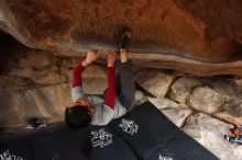 Bouldering in Hueco Tanks on 03/09/2019 with Blue Lizard Climbing and Yoga

Filename: SRM_20190309_1659160.jpg
Aperture: f/5.6
Shutter Speed: 1/250
Body: Canon EOS-1D Mark II
Lens: Canon EF 16-35mm f/2.8 L