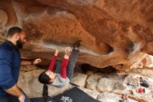 Bouldering in Hueco Tanks on 03/09/2019 with Blue Lizard Climbing and Yoga

Filename: SRM_20190309_1701390.jpg
Aperture: f/4.5
Shutter Speed: 1/250
Body: Canon EOS-1D Mark II
Lens: Canon EF 16-35mm f/2.8 L