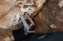 Bouldering in Hueco Tanks on 03/10/2019 with Blue Lizard Climbing and Yoga

Filename: SRM_20190310_1006070.jpg
Aperture: f/5.6
Shutter Speed: 1/200
Body: Canon EOS-1D Mark II
Lens: Canon EF 16-35mm f/2.8 L