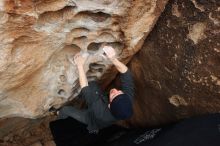 Bouldering in Hueco Tanks on 03/10/2019 with Blue Lizard Climbing and Yoga

Filename: SRM_20190310_1008130.jpg
Aperture: f/5.6
Shutter Speed: 1/250
Body: Canon EOS-1D Mark II
Lens: Canon EF 16-35mm f/2.8 L