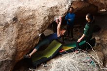 Bouldering in Hueco Tanks on 03/10/2019 with Blue Lizard Climbing and Yoga

Filename: SRM_20190310_1009570.jpg
Aperture: f/5.6
Shutter Speed: 1/250
Body: Canon EOS-1D Mark II
Lens: Canon EF 16-35mm f/2.8 L